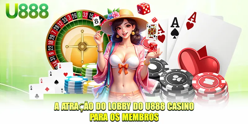 A atração do lobby do U888 Casino para os membros